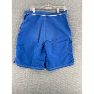 Vtg Gotcha Board Shorts Mens 34 8" Blue Nylon Swim Trunks Cargo Style Pocket Y2K